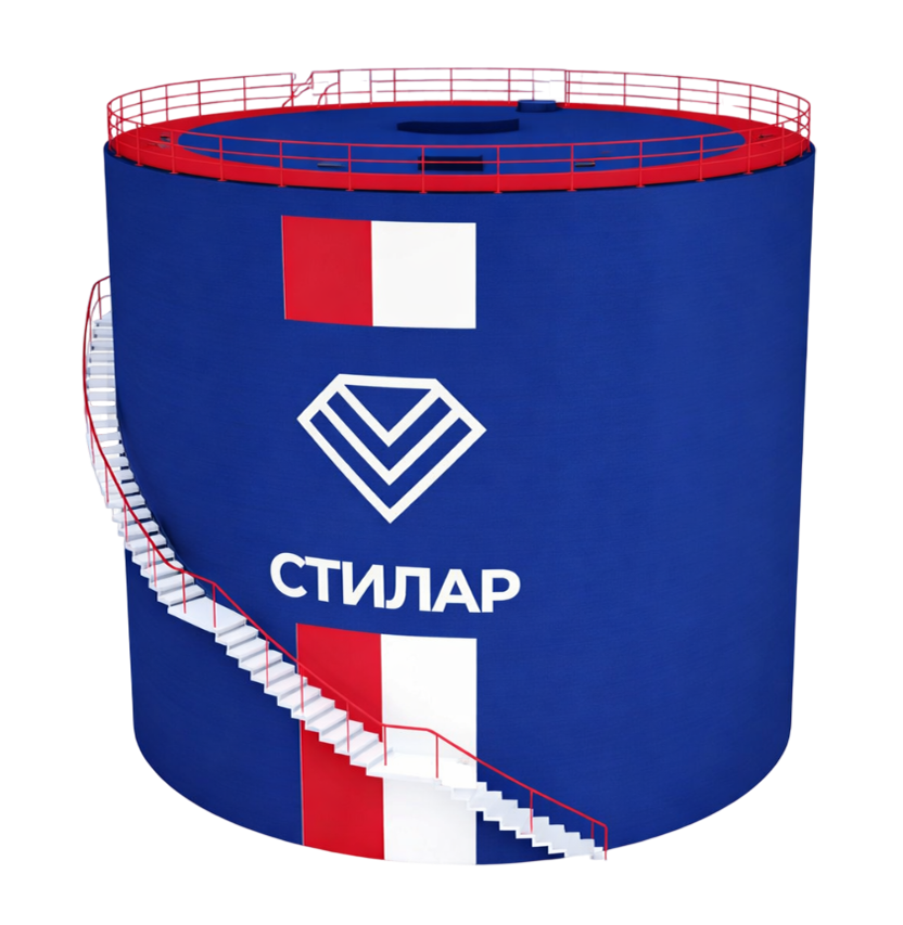 Цельносварной резервуар РВС для химических веществ 125 м³ от завода-производителя